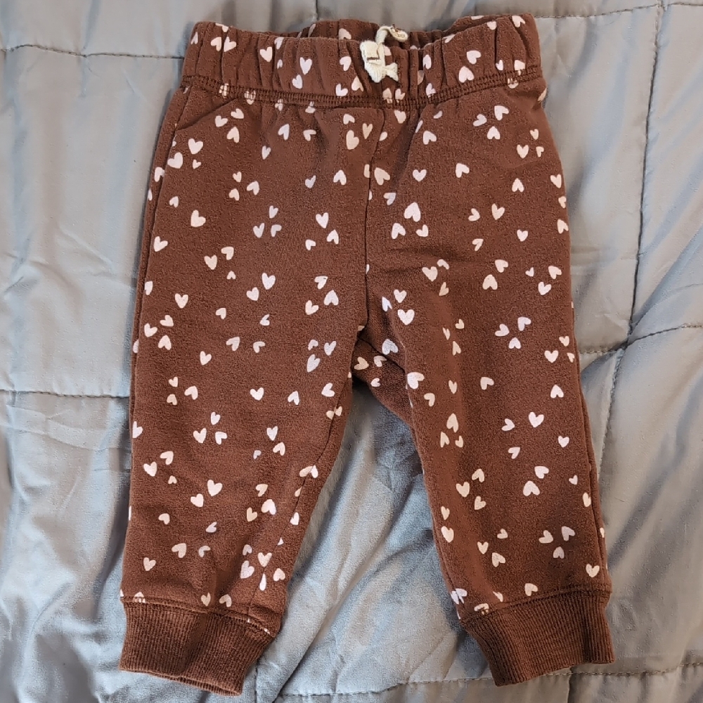 Jumping Beans Brown Baby Pants with White Accents